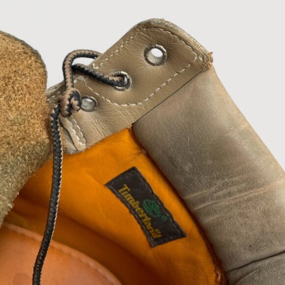 Timberland Beige Leather Work Hiking Lace Up Leather Boots Men's 7 M - Picture 11 of 15